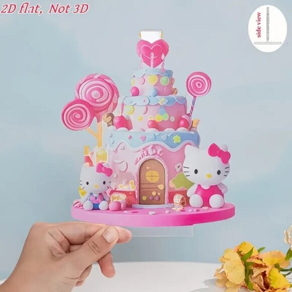 Hello Kitty Other - Hello Kitty Candy House Acrylic Standee – Cute 2D Flat Display Decoration